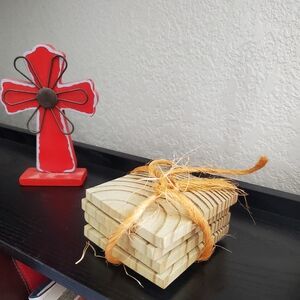 Wooden Coaster Set Of 4ct / Handmade Craftmenship